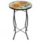 Northlight 19" Sunflower and Bumblebee Glass Patio Side Table